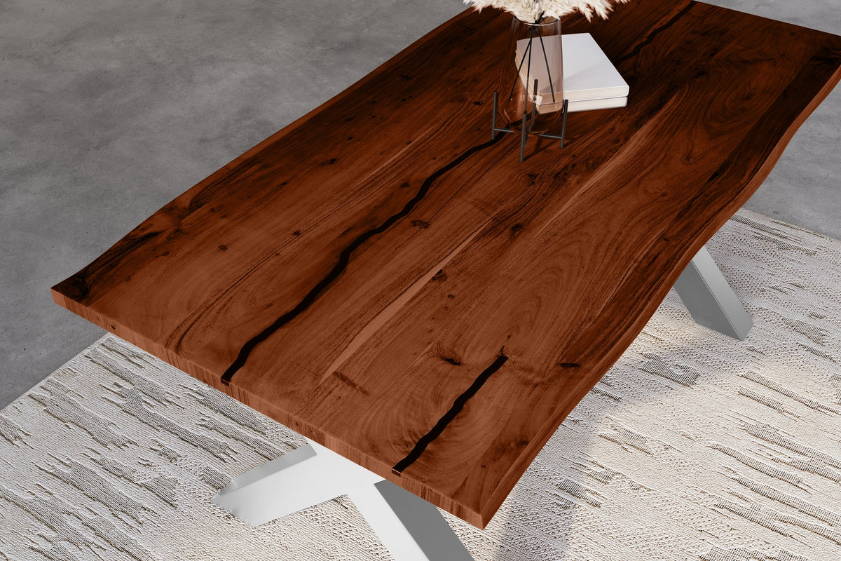 #160x85 #nussbaumfarben #x-gestellsilber