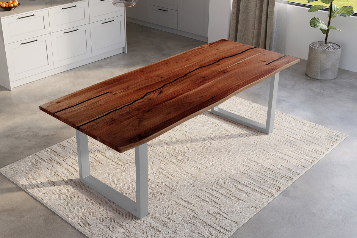 #260x100 #nussbaumfarben #u-gestellsilber