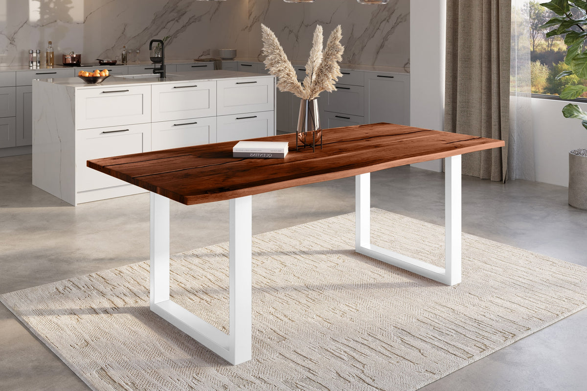 #220x100 #nussbaumfarben #u-gestellweiß