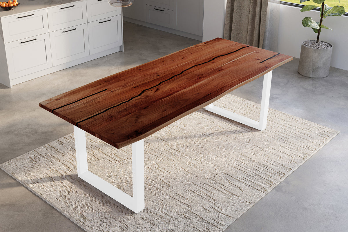 #260x100 #nussbaumfarben #u-gestellweiß