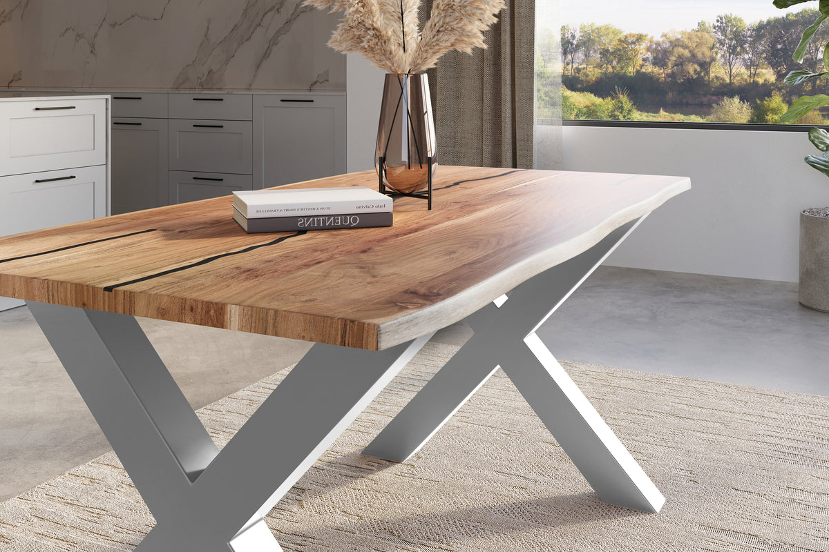 #180x90 #naturfarben #x-gestellsilber