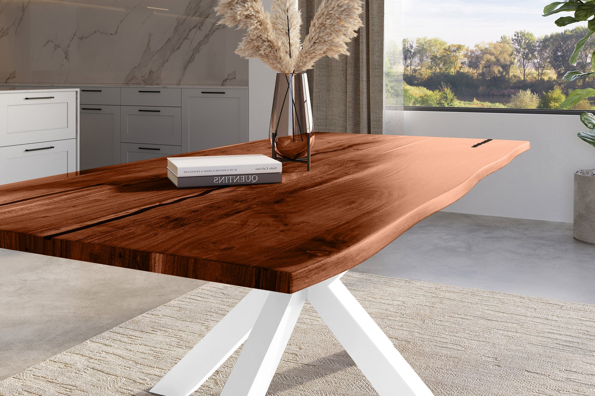 #220x100 #nussbaumfarben #spider-gestellweiß