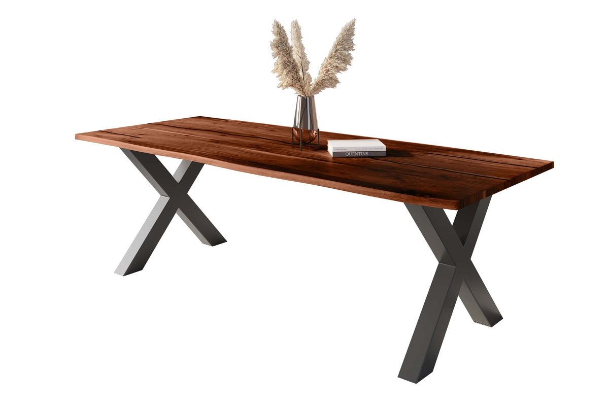 #260x100 #nussbaumfarben #x-gestellschwarz
