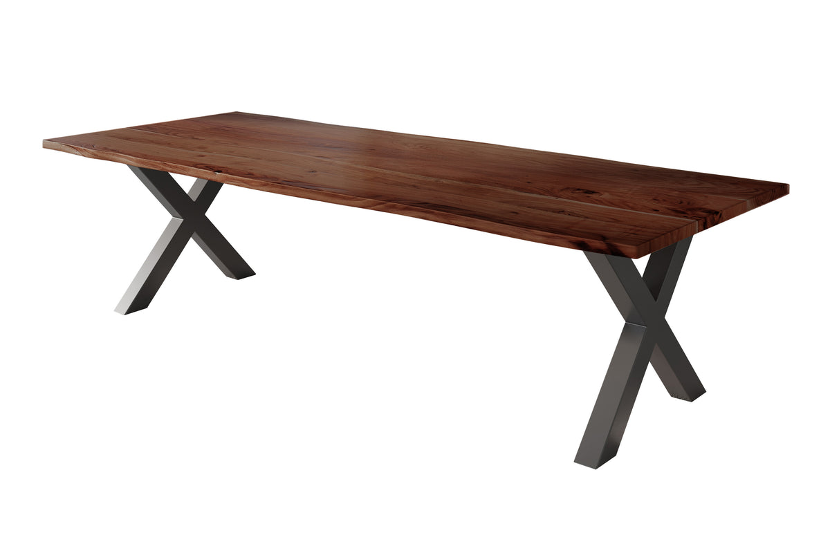 #260x100 #nussbaumfarben #x-gestellschwarz