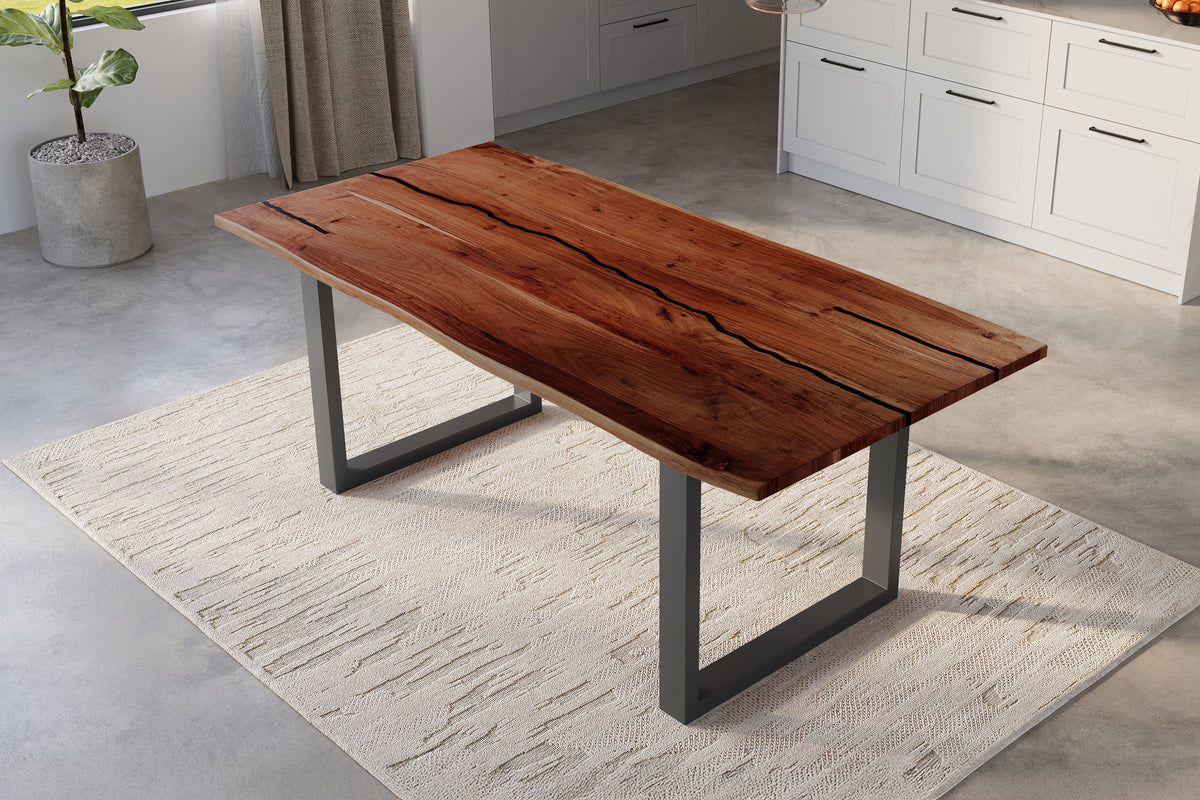 #220x100 #nussbaumfarben #u-gestellschwarz