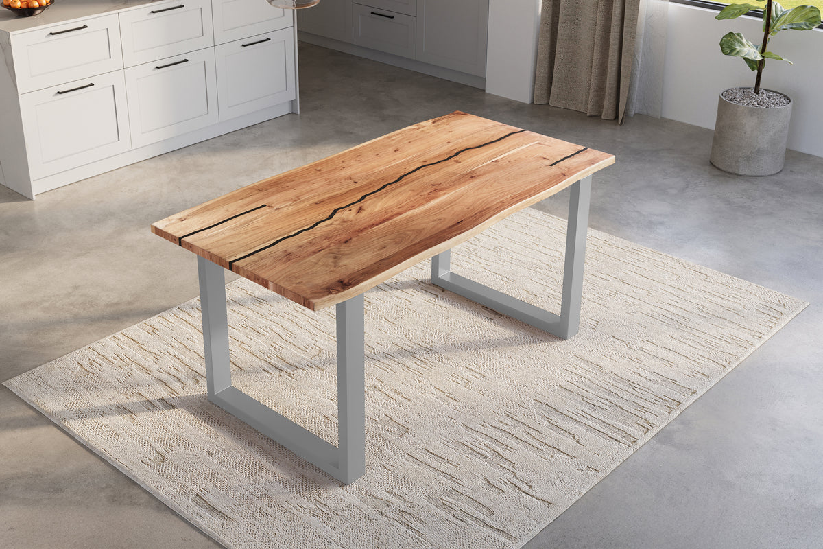 #180x90 #naturfarben #u-gestellsilber