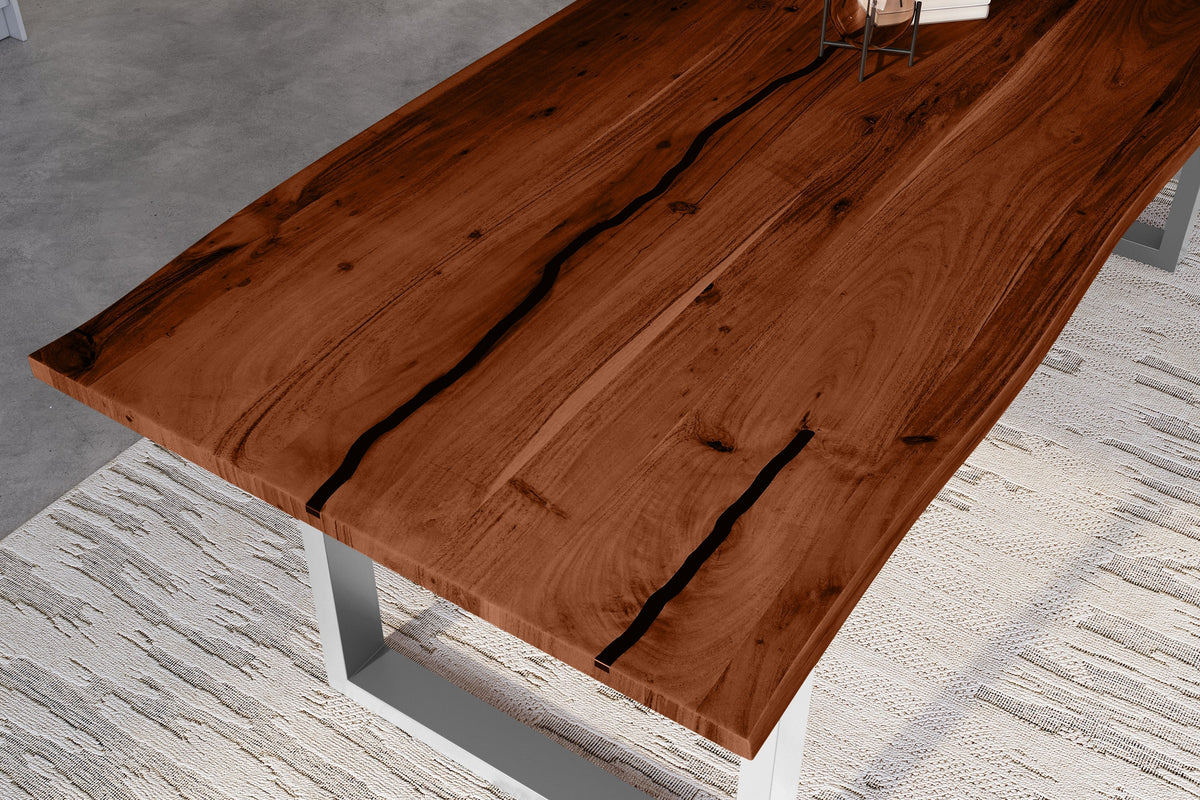 #260x100 #nussbaumfarben #u-gestellsilber