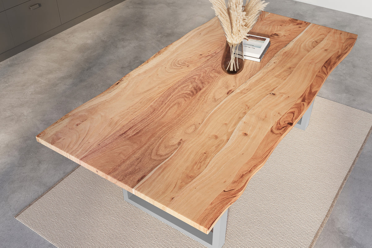 #180x90 #naturfarben #u-gestellsilber
