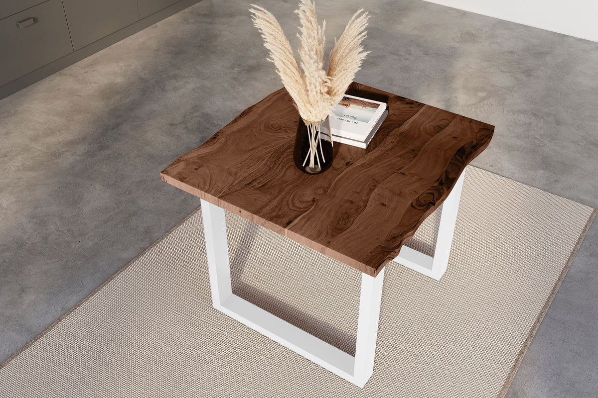 #80x80 #nussbaumfarben #u-gestellweiß
