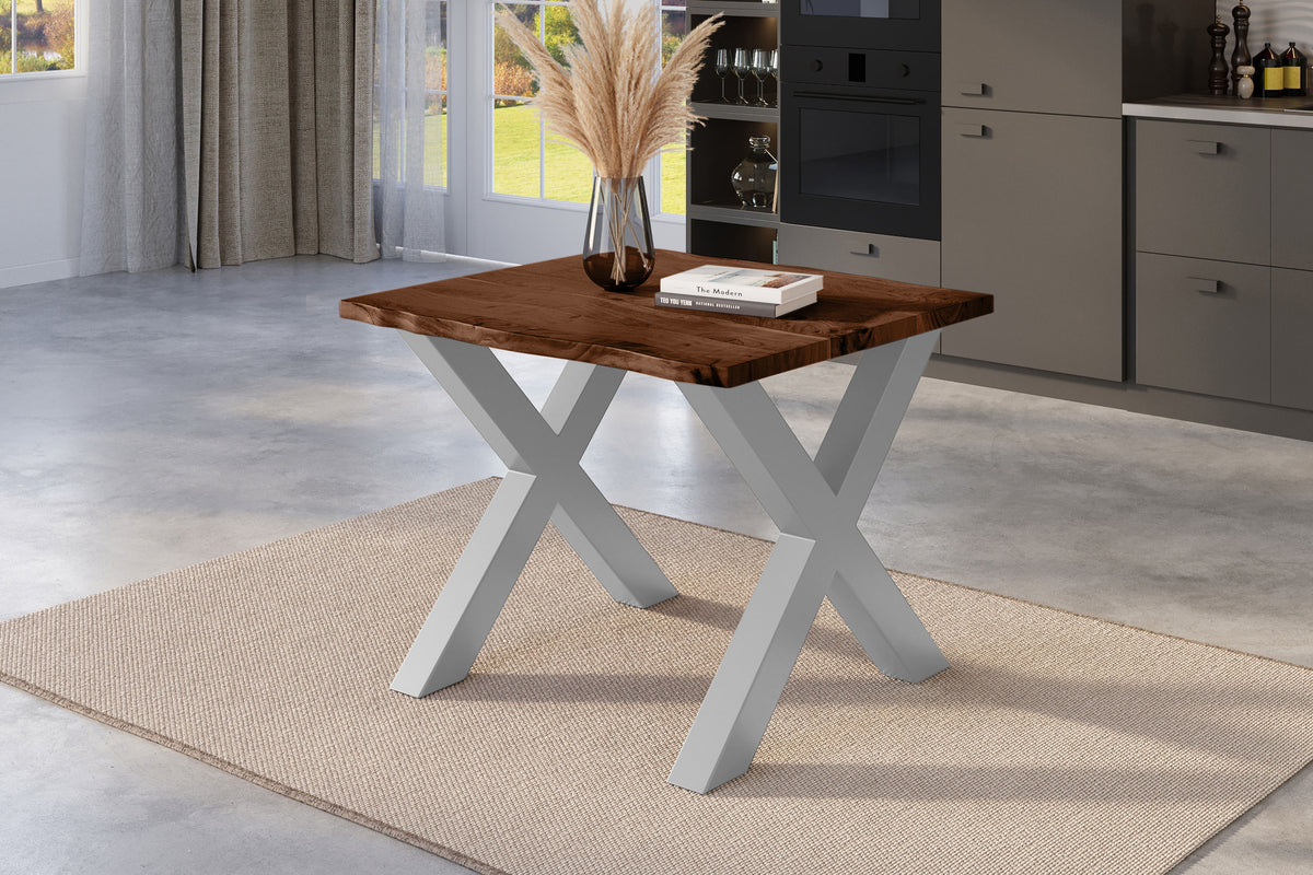 #80x80 #nussbaumfarben #x-gestellsilber