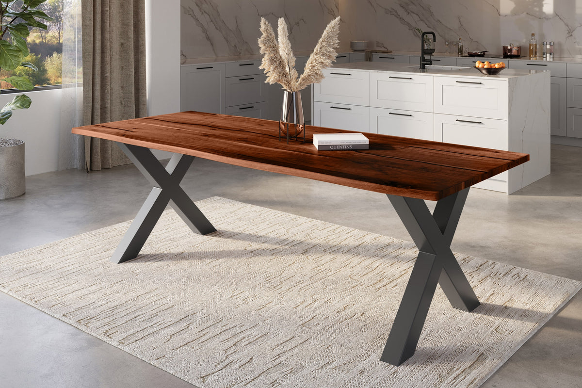 #260x100 #nussbaumfarben #x-gestellschwarz
