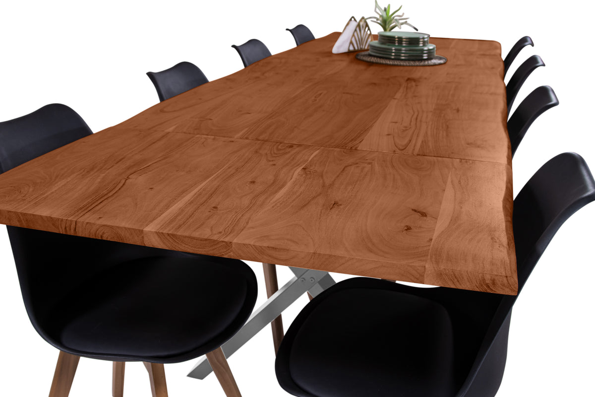 #180x90 #nussbaumfarben #x-gestellsilber