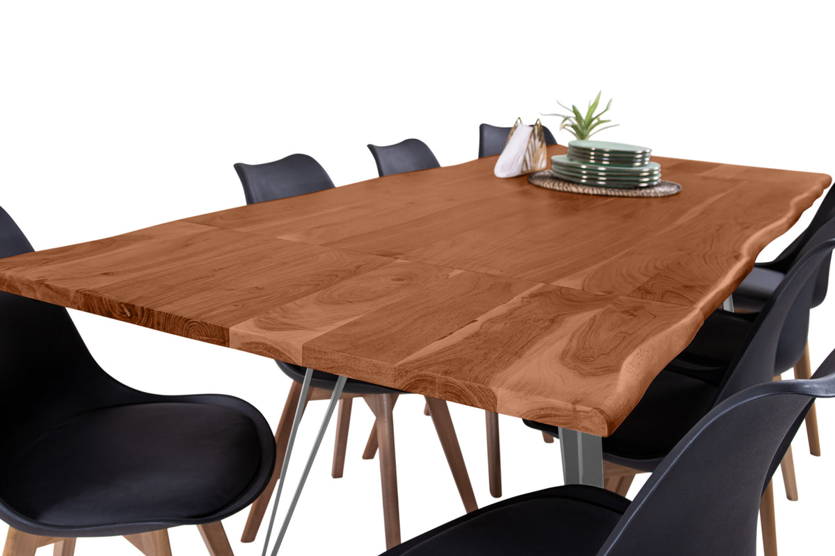 #180x90 #nussbaumfarben #vierfuß-gestellsilber