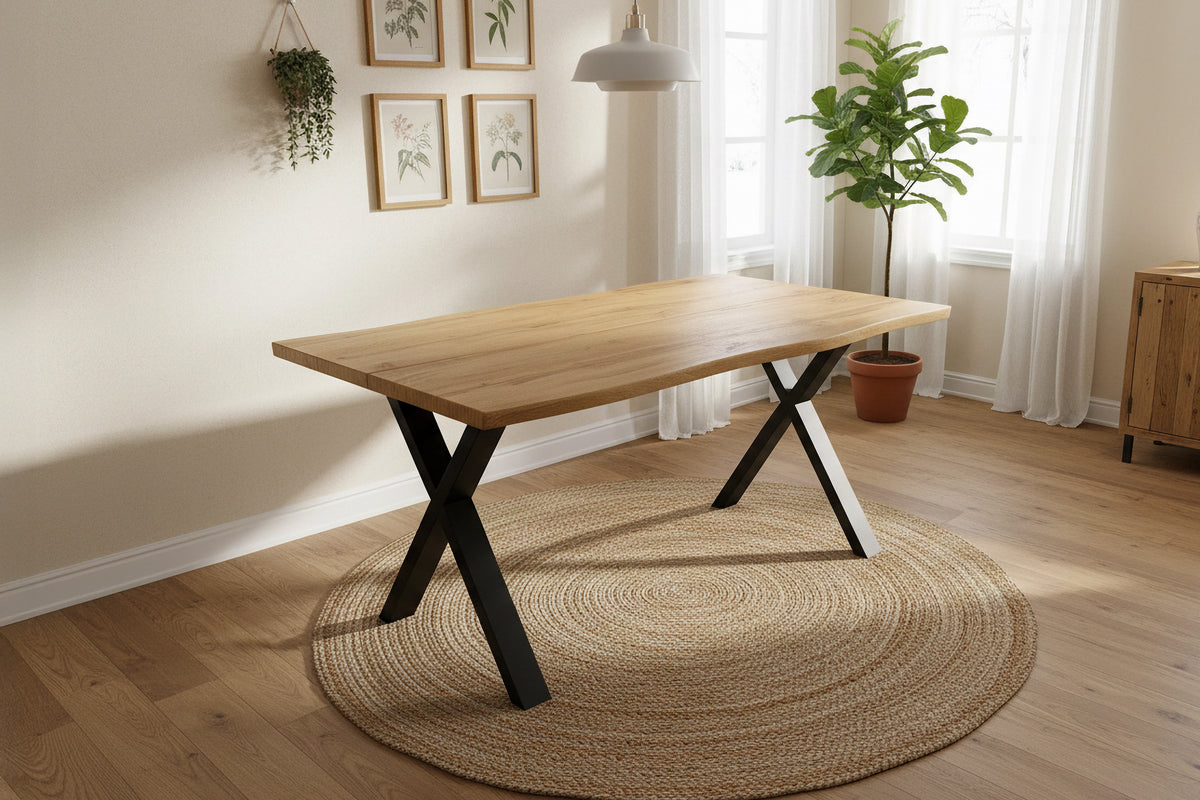 #140x80 #eichefarben #x-gestellschwarz