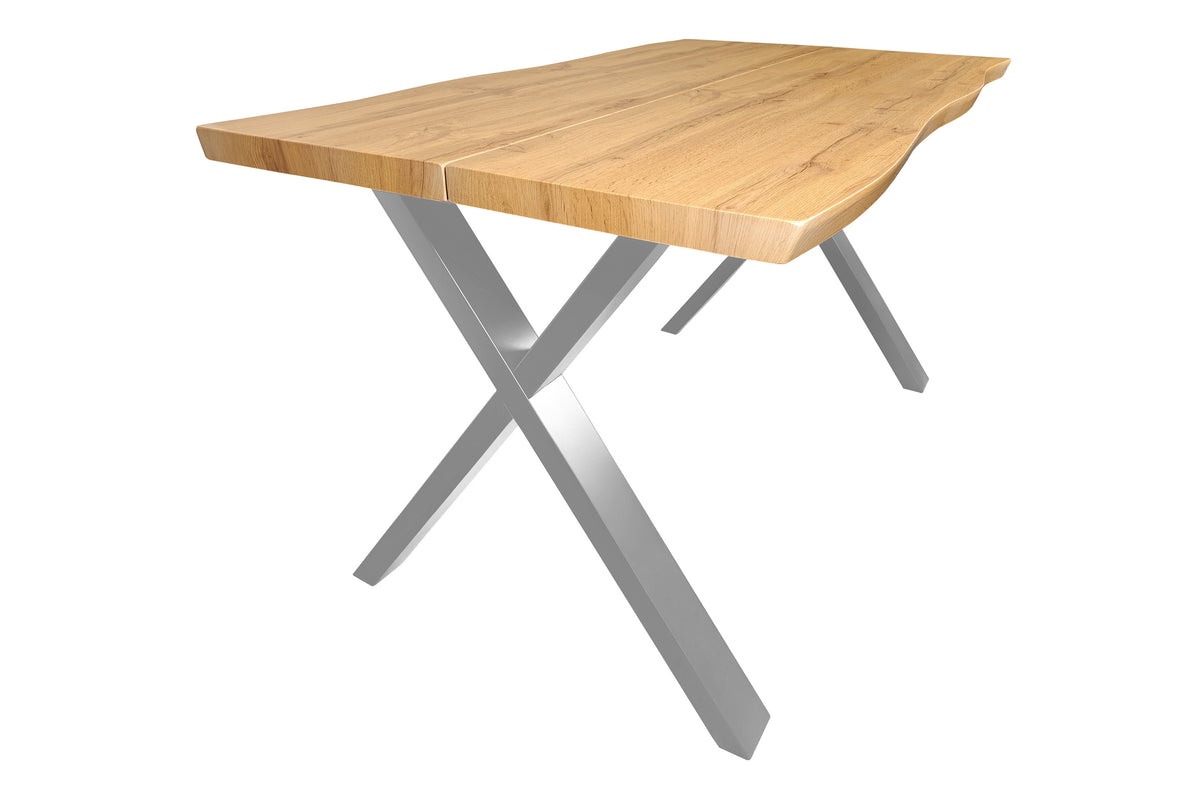 #140x80 #eichefarben #x-gestellsilber