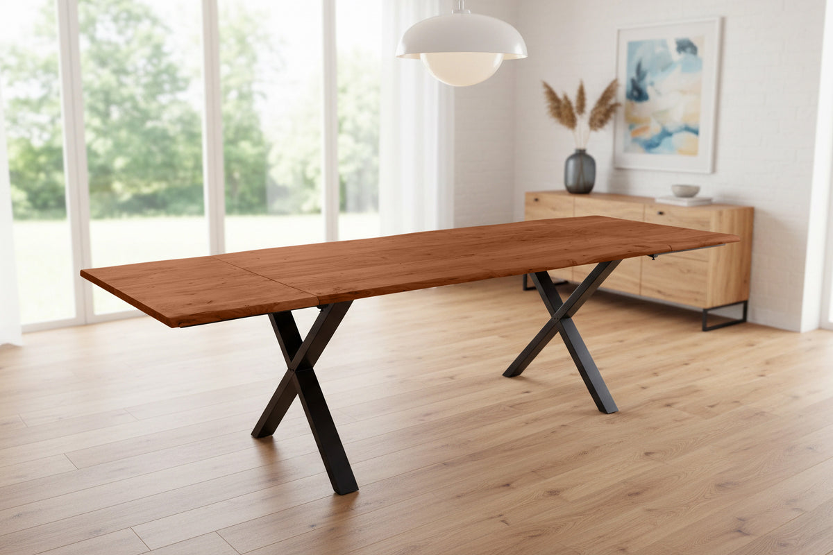 #180x90 #nussbaumfarben #x-gestellschwarz