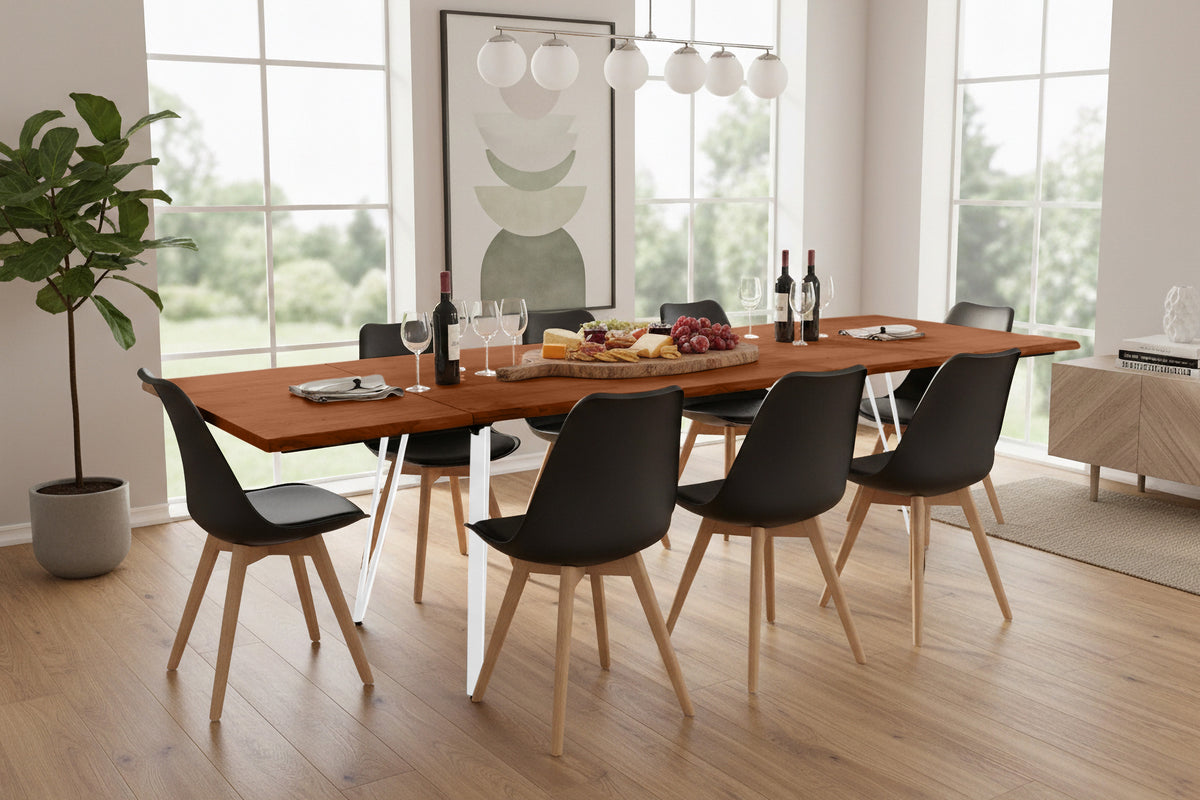 #180x90 #nussbaumfarben #vierfuß-gestellweiß