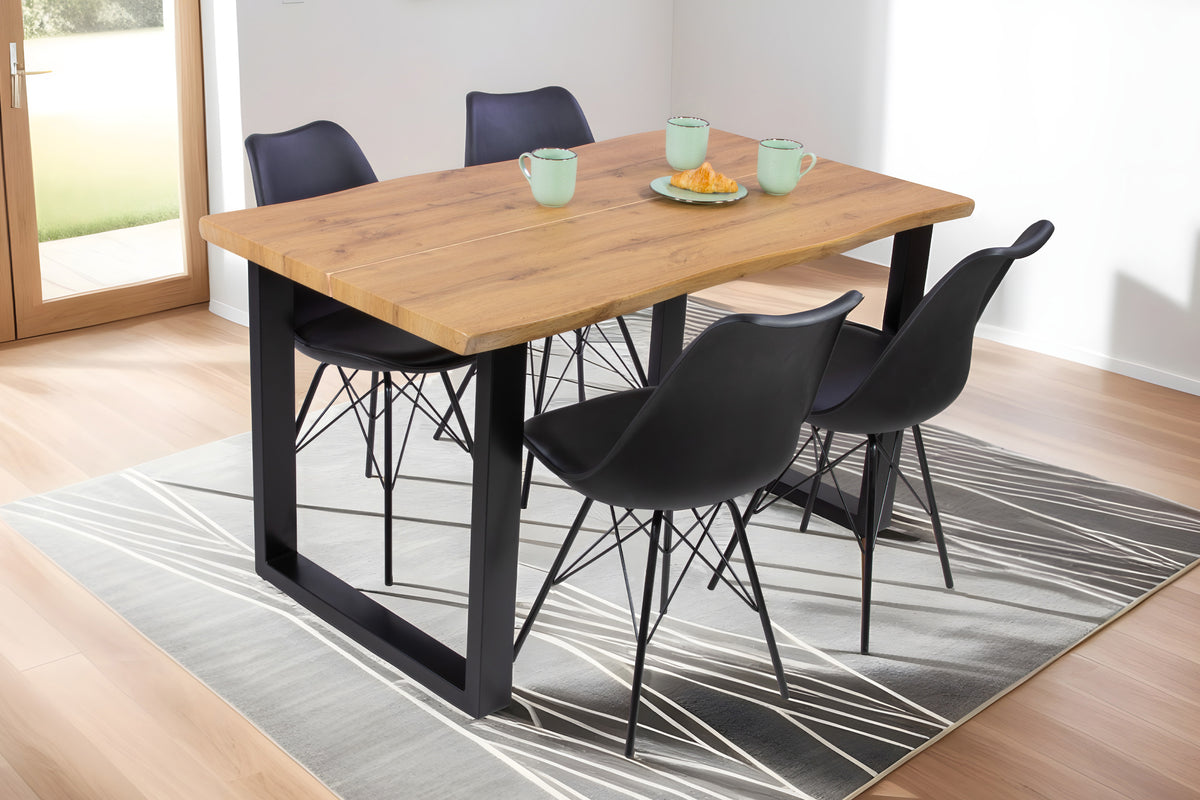 #140x80 #eichefarben #u-gestellschwarz