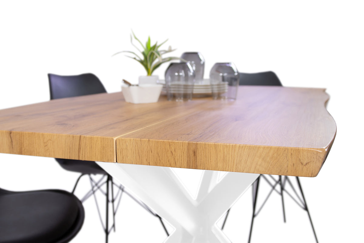 #140x80 #eichefarben #spider-gestellweiß