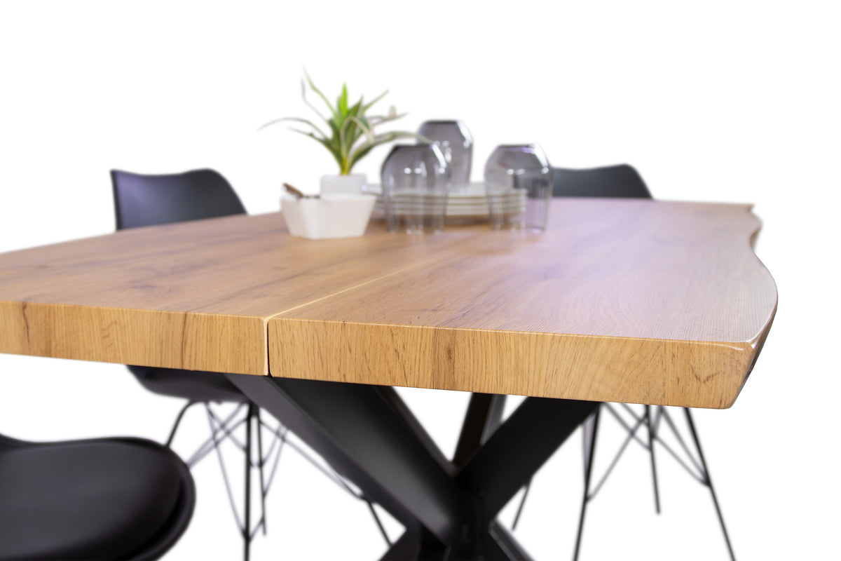 #140x80 #eichefarben #spider-gestellschwarz