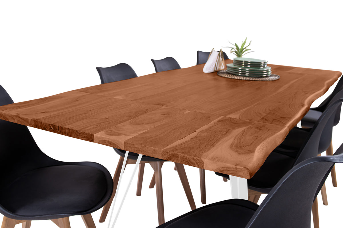 #180x90 #nussbaumfarben #vierfuß-gestellweiß