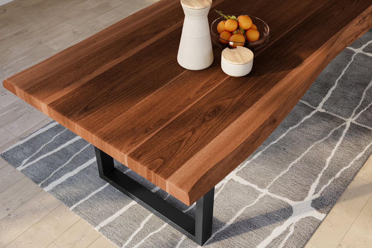 #350x120 #nussbaumfarben #u-gestellschwarz