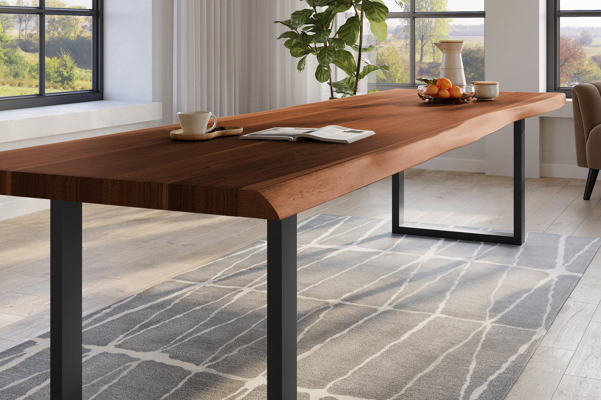 #350x120 #nussbaumfarben #u-gestellschwarz