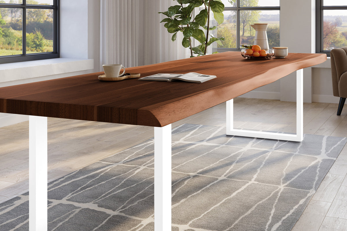 #350x120 #nussbaumfarben #u-gestellweiß