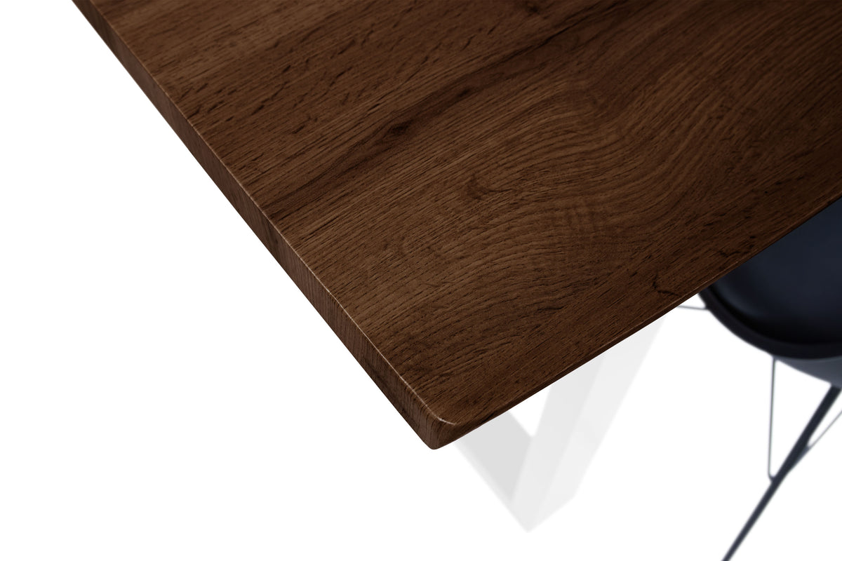 #160x85 #holznussbaum-optik #u-gestellweiß
