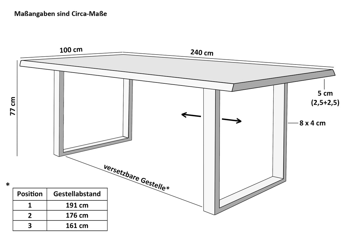 #240x100 #mangoroughfarben #u-gestellschwarz