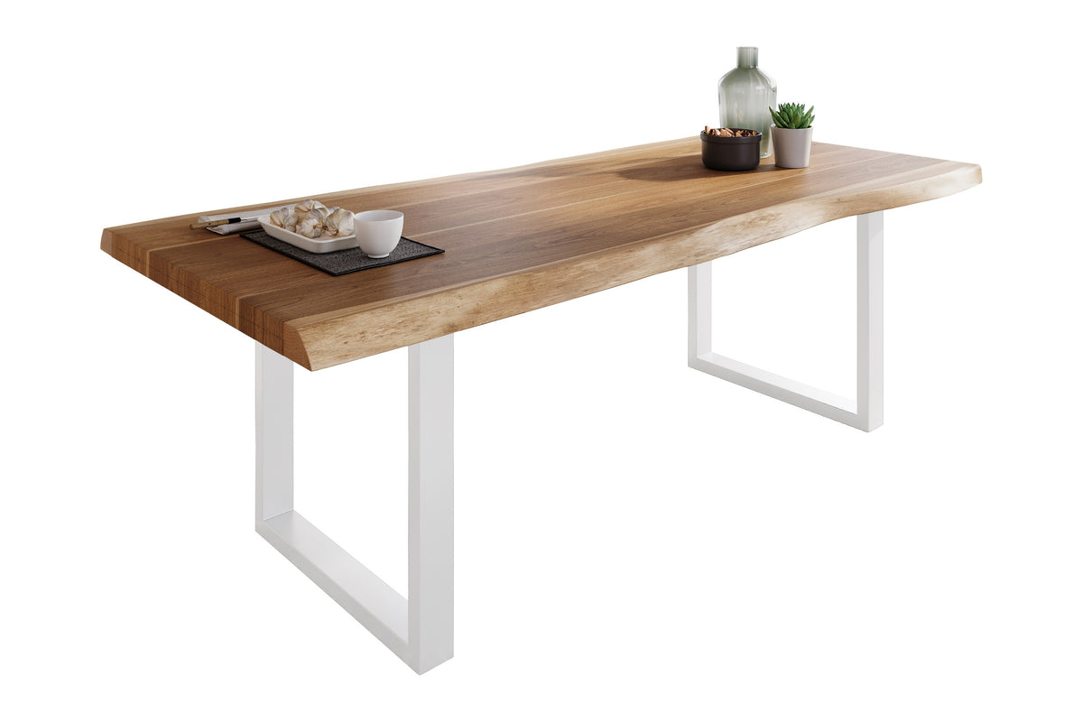 #220x100 #akazienaturfarben #u-gestellweiß
