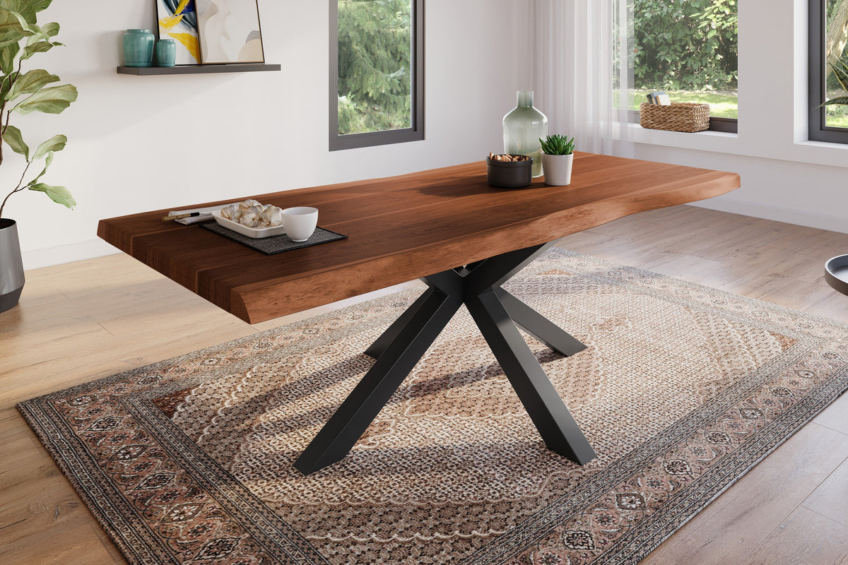 #220x100 #akazienussbaumfarben #spider-gestellschwarz