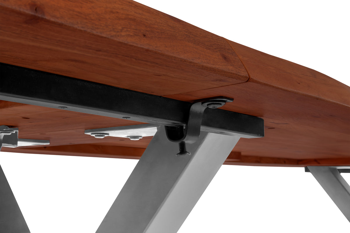 #200(300)x100 #nussbaumfarben #x-gestellsilber