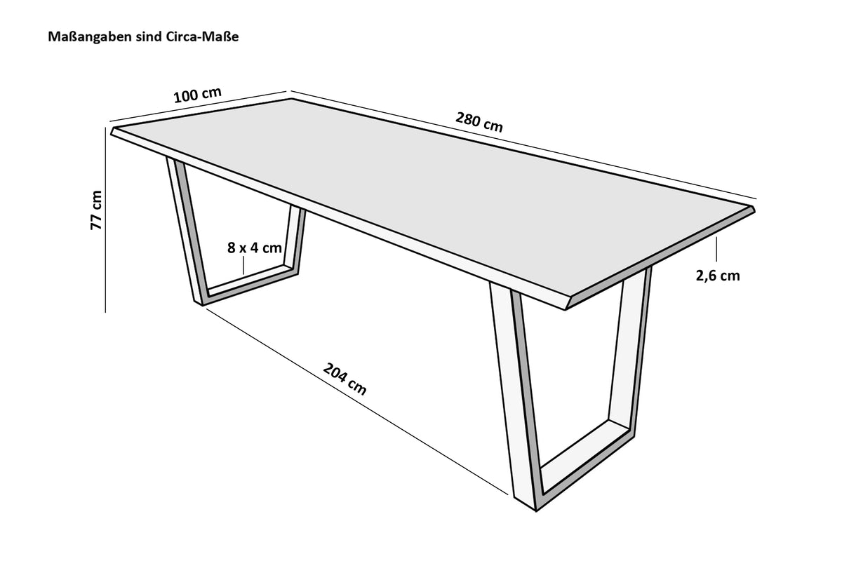 #280x100 #v-gestellsilber