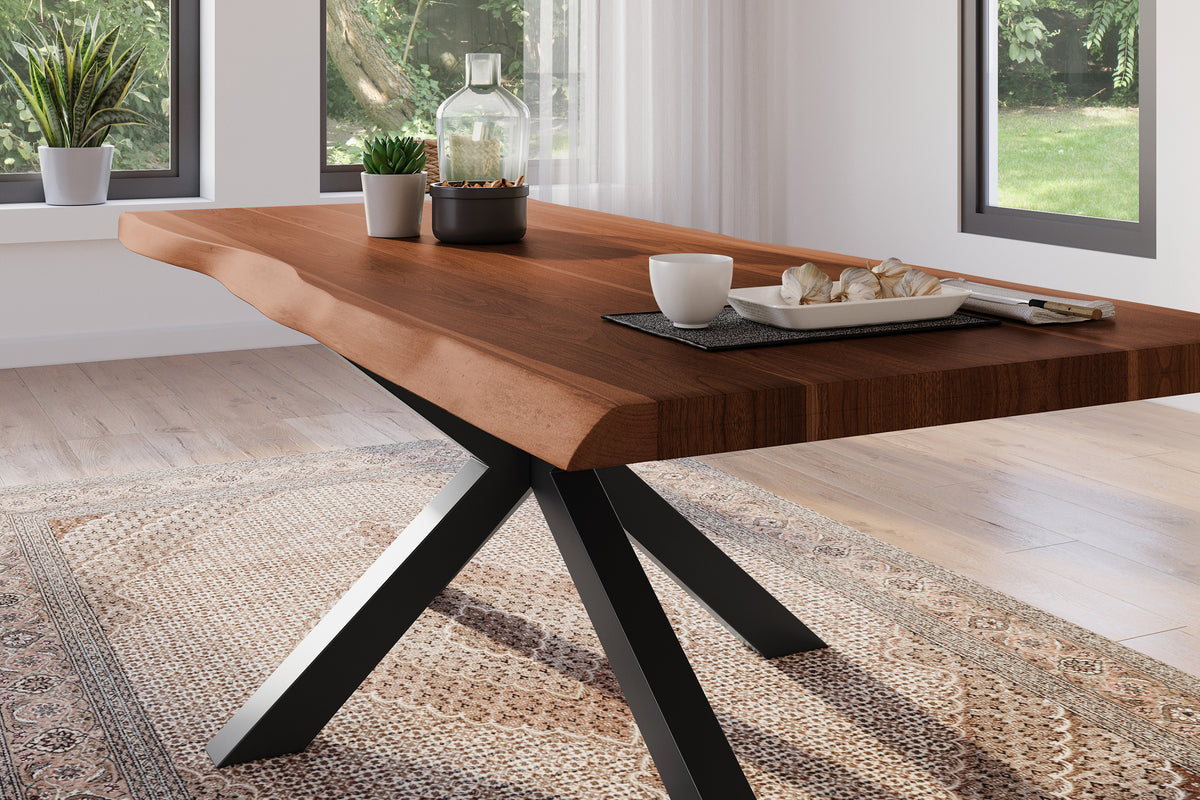 #240x100 #akazienussbaumfarben #spider-gestellschwarz