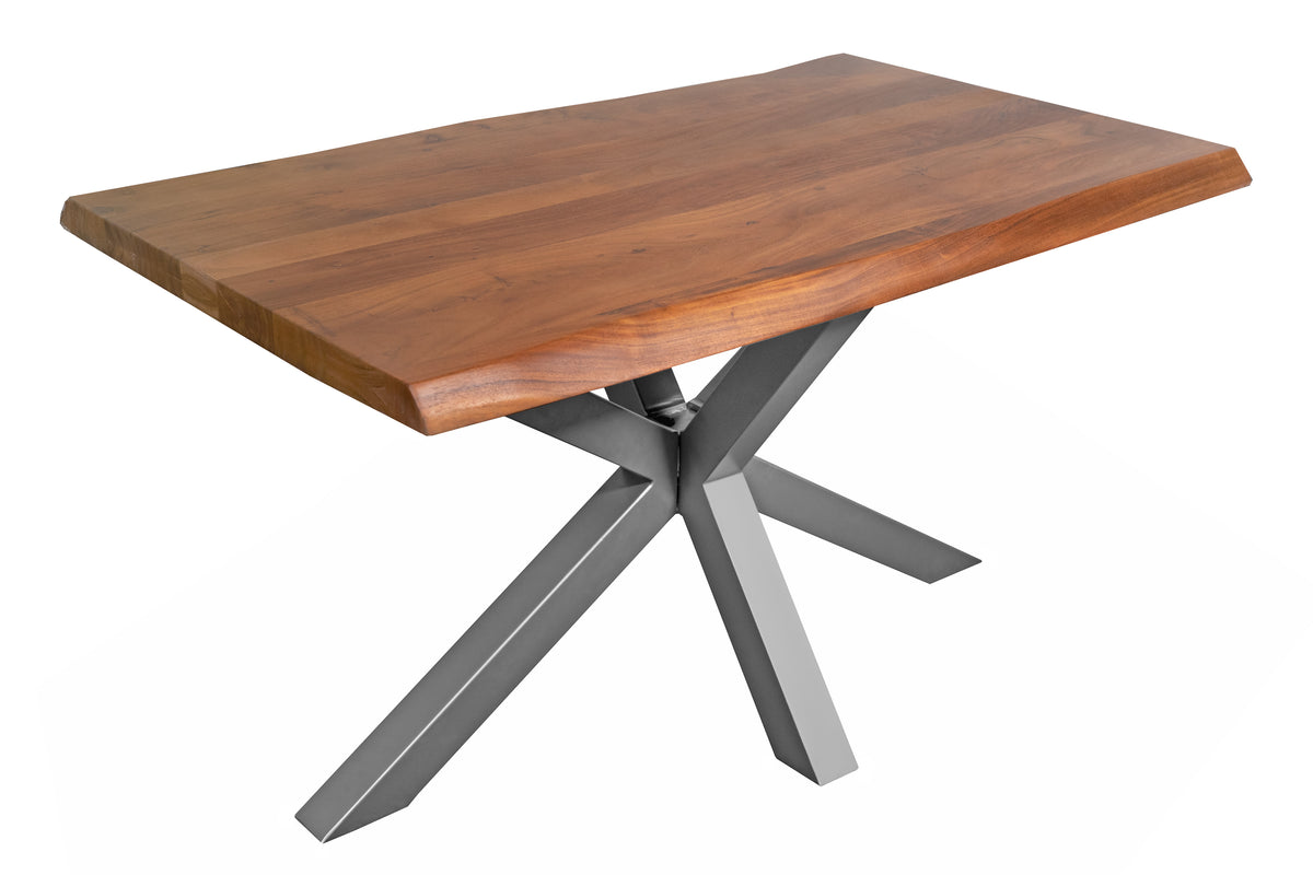 #180x90 #akazienussbaumfarben #spider-gestellsilber