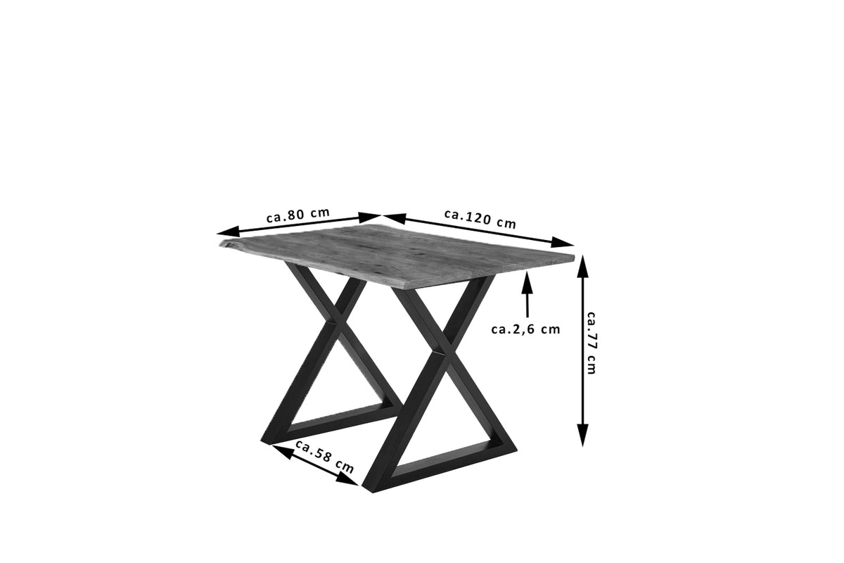 #120x80 #nussbaumfarben #x-gestellschwarz