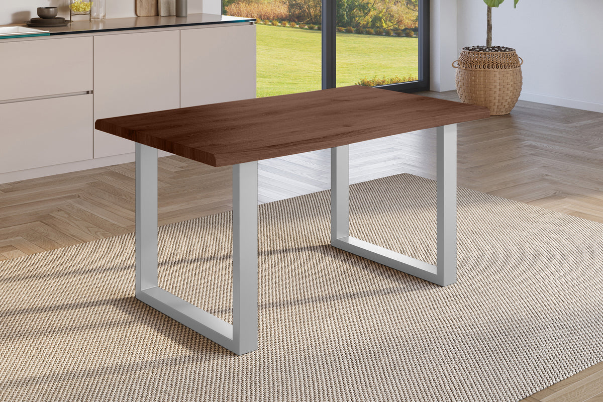 #120x80 #holznussbaum-optik #u-gestellsilber