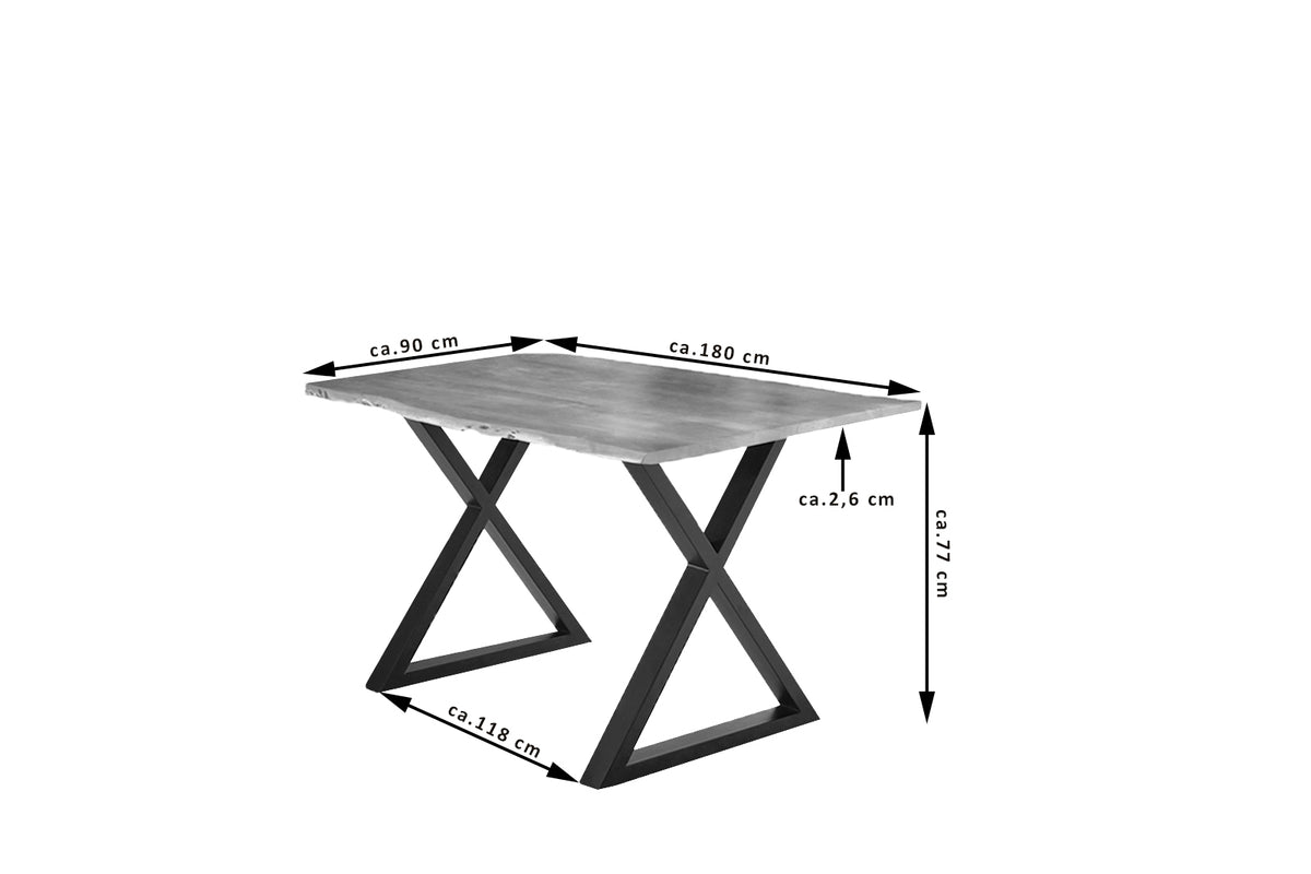 #180x90 #naturfarben #x-gestellschwarz
