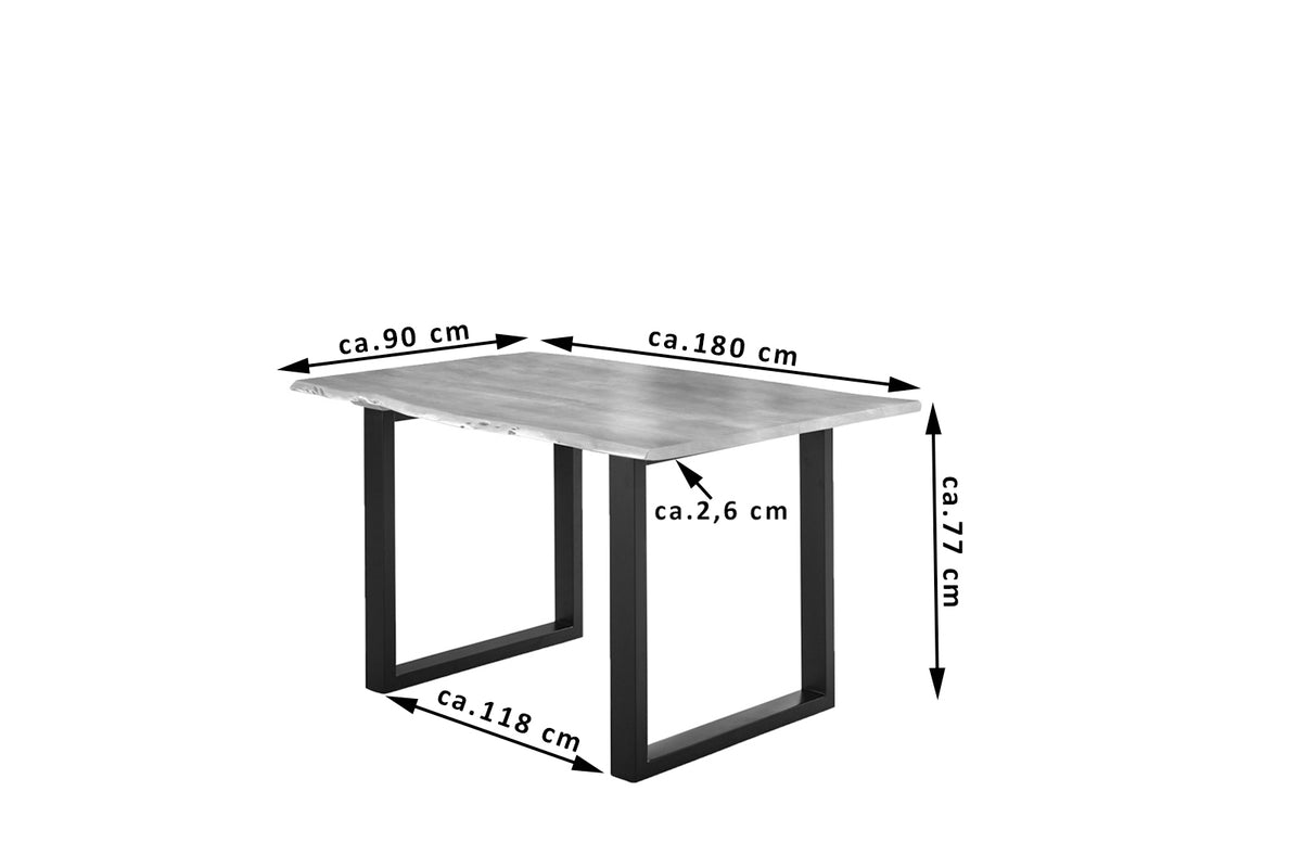 #180x90 #naturfarben #u-gestellschwarz