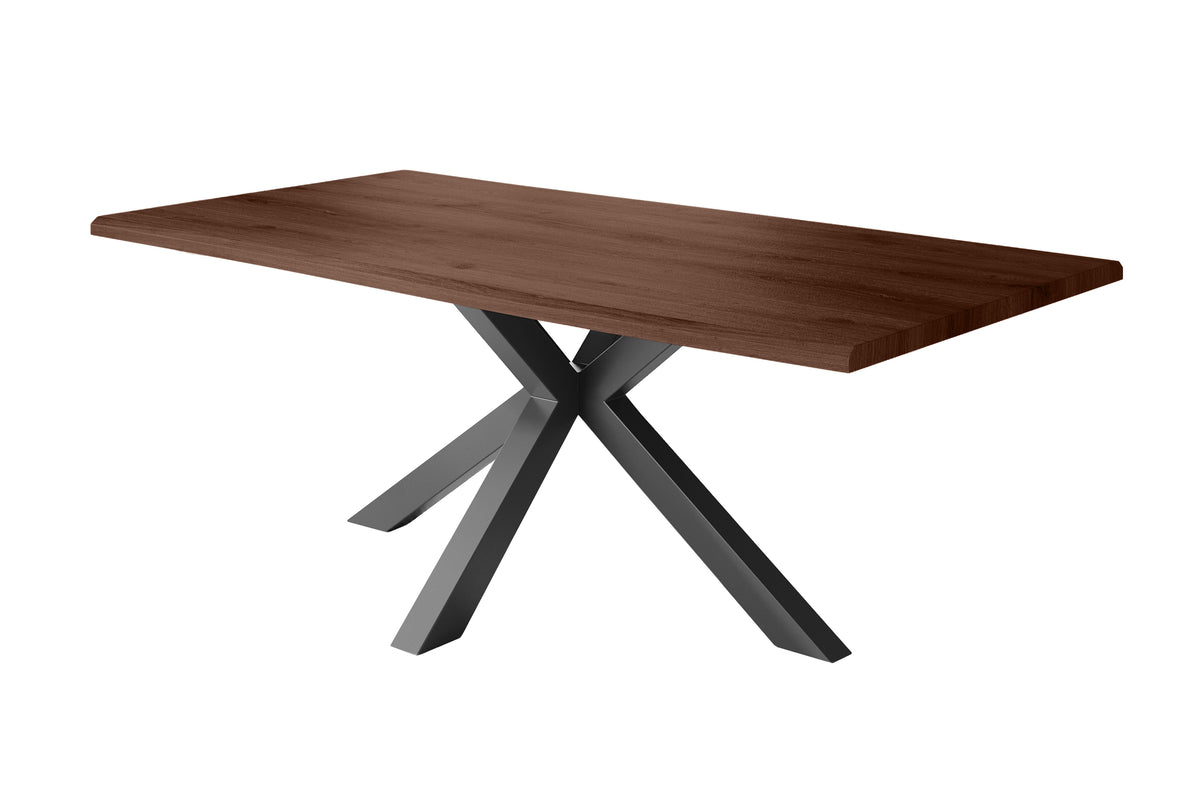 #200x100 #holznussbaum-optik #spider-gestellschwarz