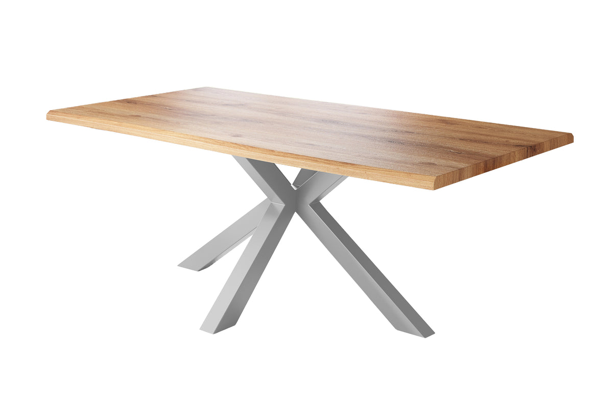 #200x100 #holzwildeiche-optik #spider-gestellsilber