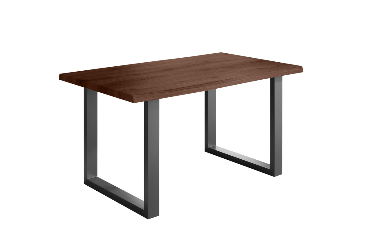 #140x80 #holznussbaum-optik #u-gestellschwarz