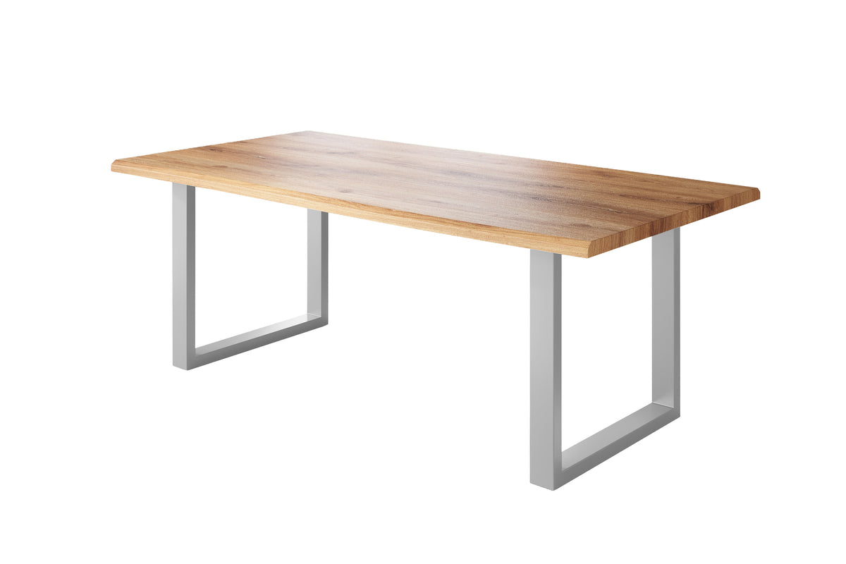 #240x100 #holzwildeiche-optik #u-gestellsilber