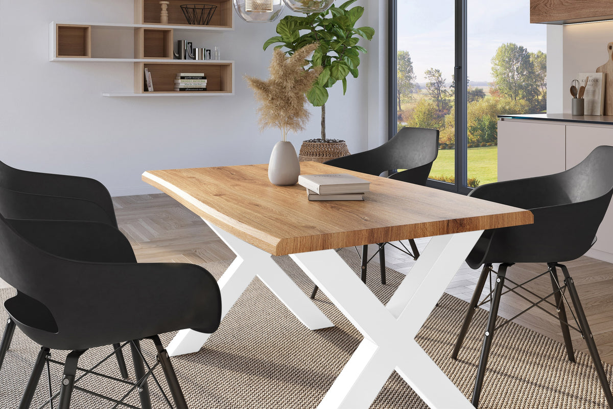 #120x80 #holzwildeiche-optik #x-gestellweiß