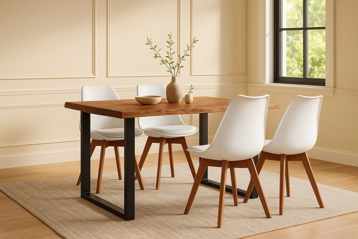 #120x80 #holznussbaum-optik #5tlg.weiß