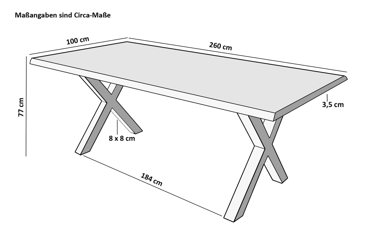 #260x100 #naturfarben #x-gestellschwarz