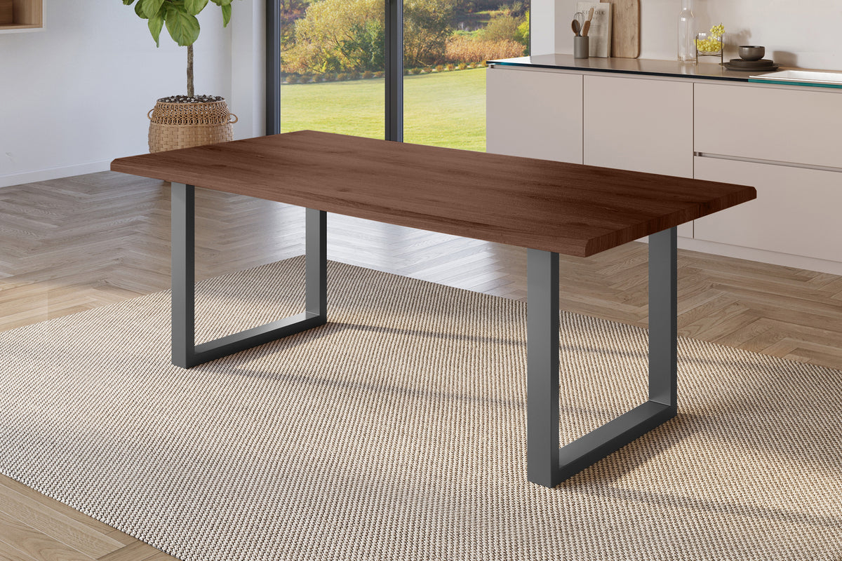 #240x100 #holznussbaum-optik #u-gestellschwarz