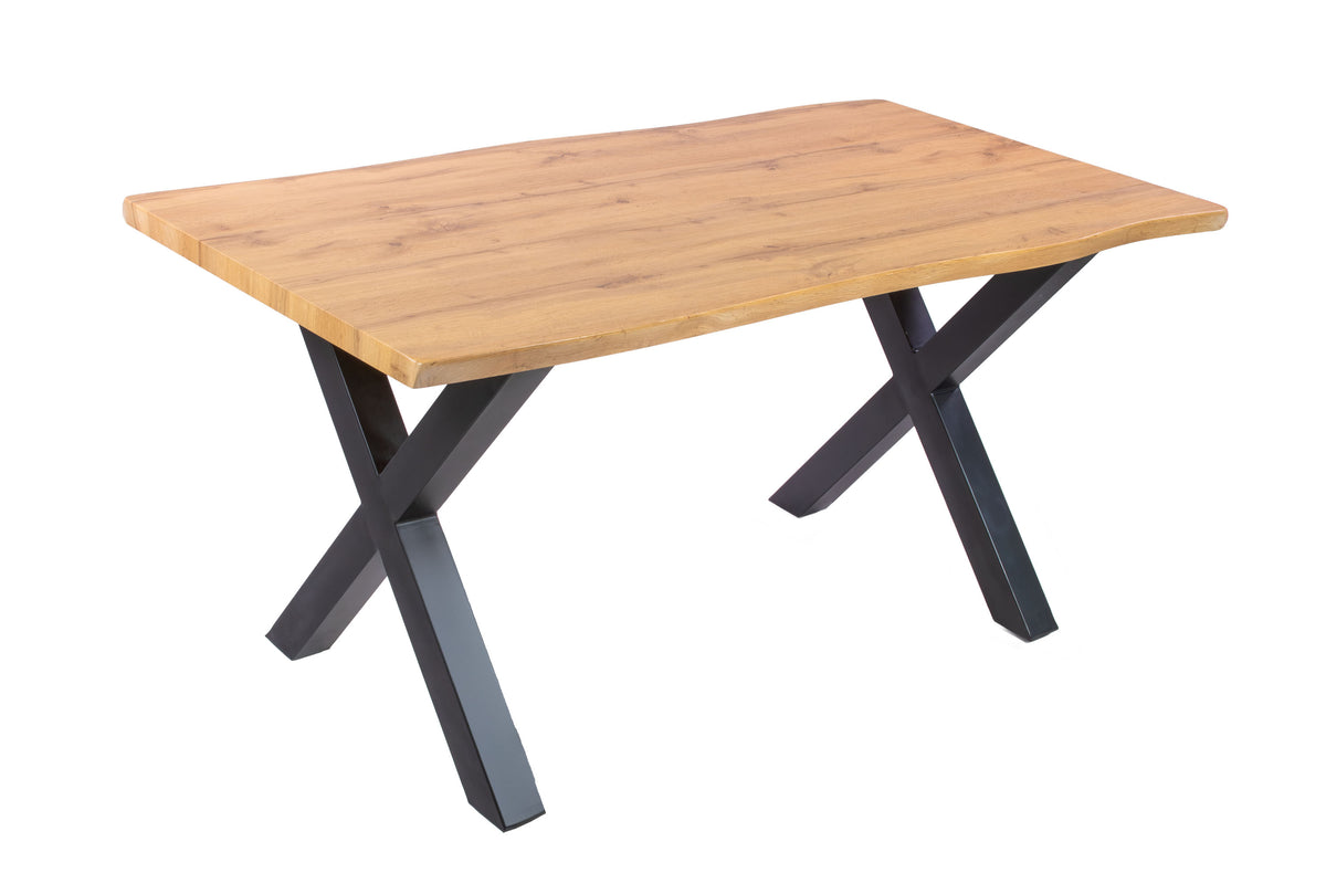 #160x85 #holzwildeiche-optik #x-gestellschwarz