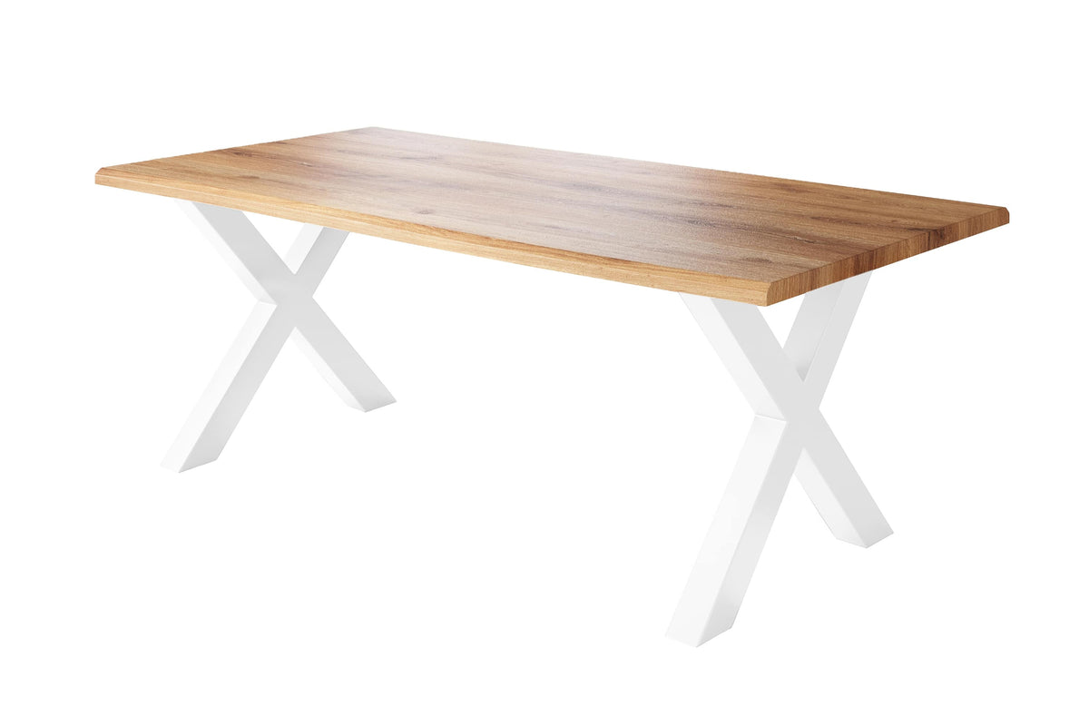 #180x90 #holzwildeiche-optik #x-gestellweiß